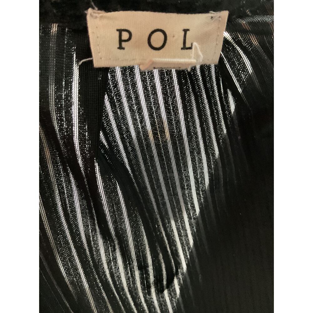 Pol Black Polyester Solid Blouse L - image 3